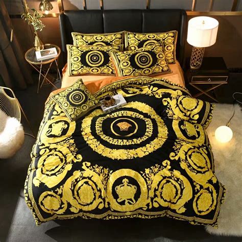 fake versace print bed sheets|versace bedroom set for sale.